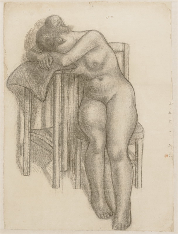 坐姿裸女素描-25.6.11（4）