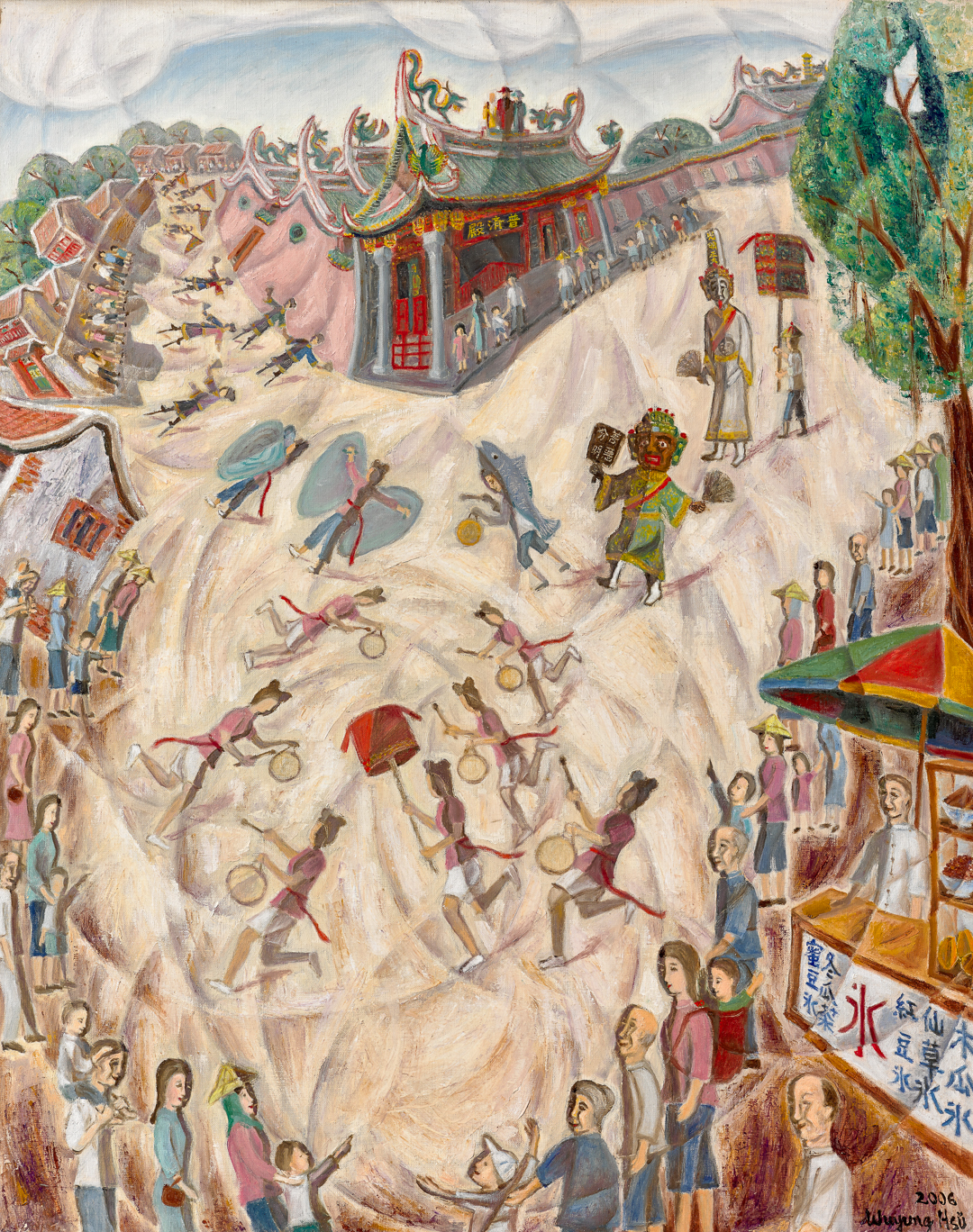 許武勇 Wu-Yung Hsu〈臺南普濟殿廟庭〉 The Yard of Puji Temple in Tainan 油彩、畫布 Oil on Canvas 91 x 72.5 2012