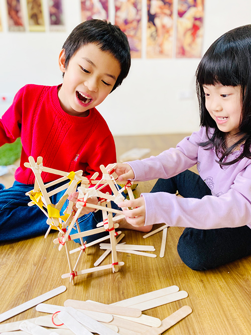 「童心協力：親子建築結構遊戲」小單位模型制作