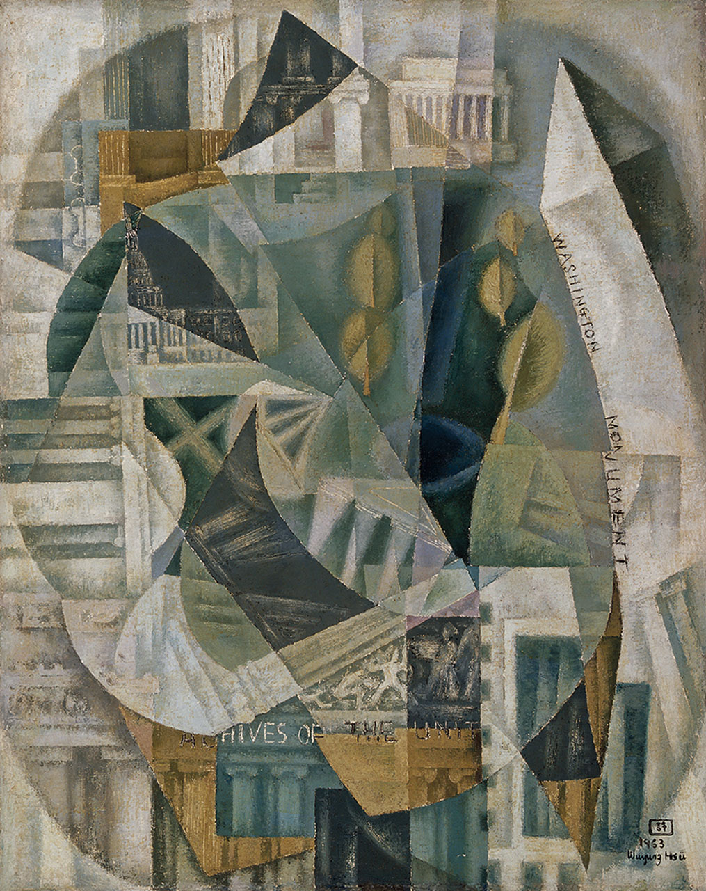 許武勇 Wu-Yung Hsu 〈華盛頓市〉 Washington 油彩、畫布 Oil on Canvas 91 x 72.5 1963