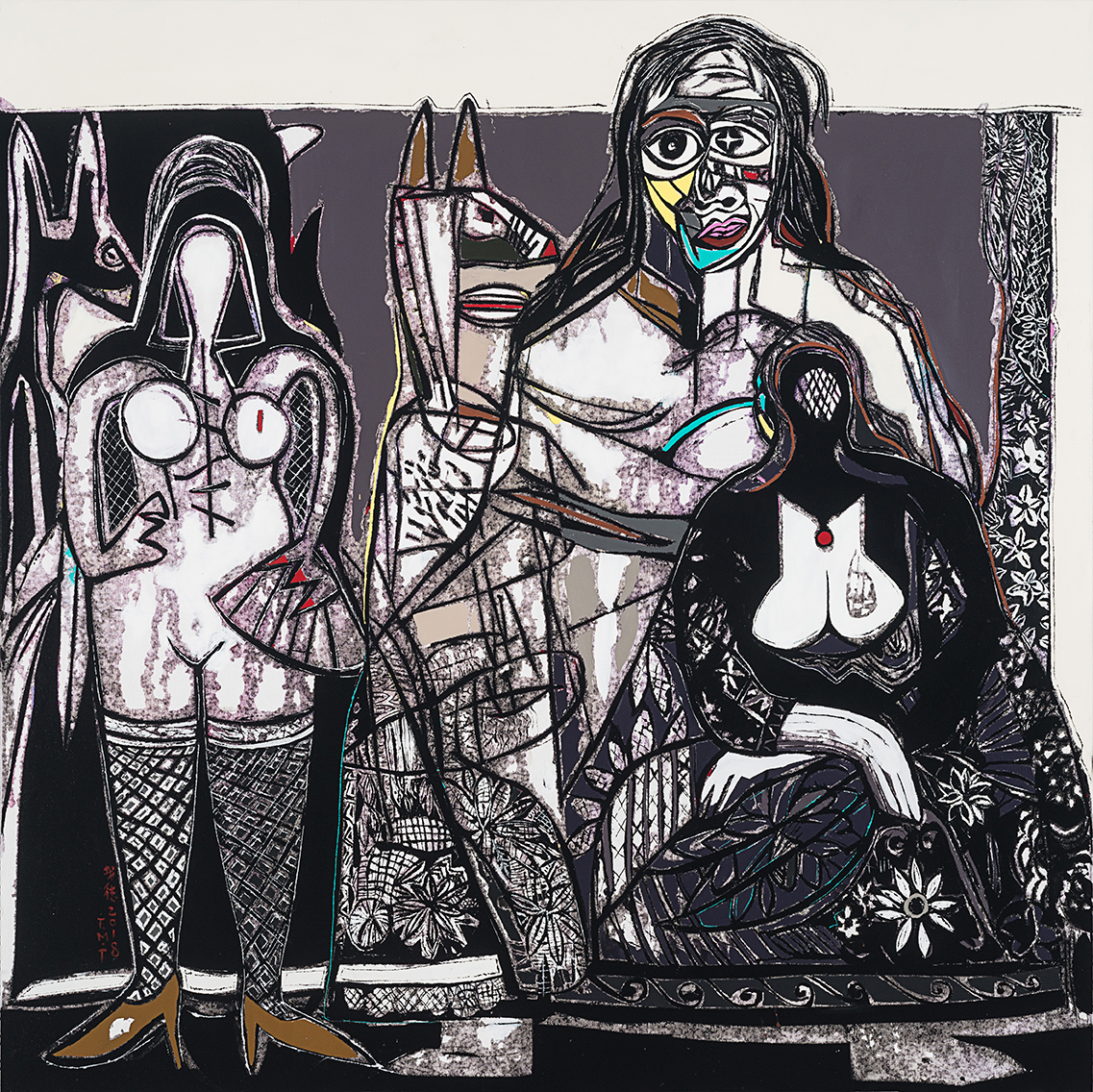 〈遇見畢卡索〉，2018，亞克力、畫布，200×200 cm，藝術家自藏。