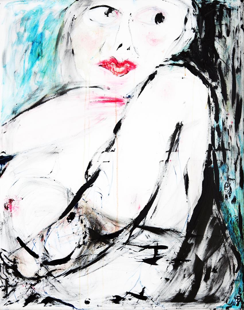 〈孕育新生命〉，2016，油彩畫布，89×71 cm，藝術家自藏。