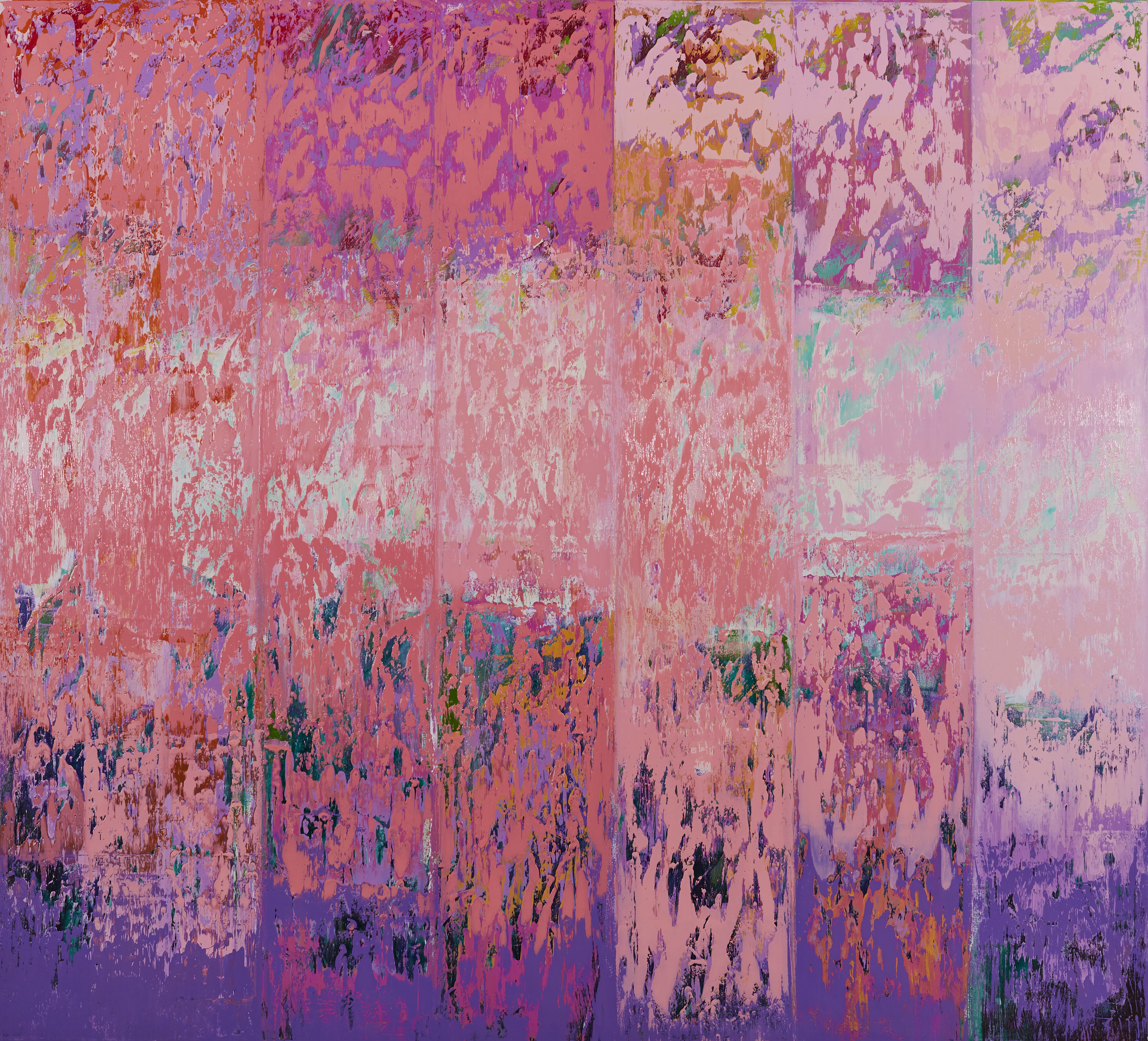〈華嚴〉，2019，布面油彩，195×215公分。